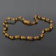 Amber natural necklace raw mix small beads